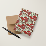 Carnation Pomegranate (red) A2 Greeting Card