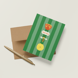 Spring Bee Stripes A2 Greeting Card