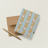 Dandelion Poppy Rows A2 Greeting Card