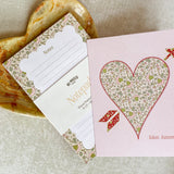 Floral Flutter Heart A2 Greeting Card