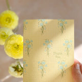 Custard Blooms Thank You A2 Greeting Card