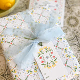 Positano Tulip Tiles Gift Wrap Sheet-Double Sided