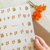 Garden Gratitude Thank You A2 Greeting Card