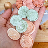 Wildflower Rosette Wax Seals – Mint