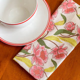 Pink Blooms Tea Towel