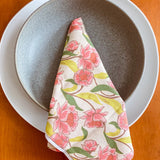 Pink Blooms Tea Towel