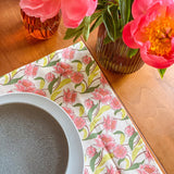 Pink Blooms Tea Towel