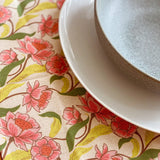 Pink Blooms Tea Towel