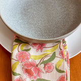 Pink Blooms Tea Towel