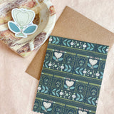 Tulip Garden Rows A2 Greeting Card
