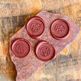 Wildflower Rosette Wax Seals – Burgundy