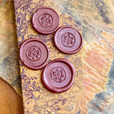 Wildflower Rosette Wax Seals – Burgundy