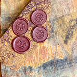 Wildflower Rosette Wax Seals – Burgundy