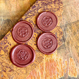Wildflower Rosette Wax Seals – Burgundy