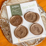Wildflower Sprig Wax Seals – Platinum