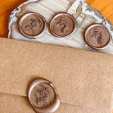 Wildflower Sprig Wax Seals – Platinum