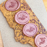 Wildflower Sprig Wax Seals – Rose