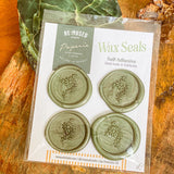 Wildflower Sprig Wax Seals – Green