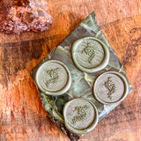 Wildflower Sprig Wax Seals – Green