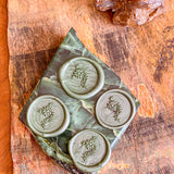 Wildflower Sprig Wax Seals – Green