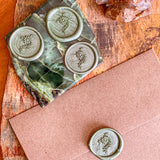 Wildflower Sprig Wax Seals – Green