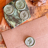 Wildflower Sprig Wax Seals – Green