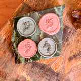 Wildflower Sprig Wax Seals – Green Pink Mix