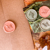 Wildflower Sprig Wax Seals – Green Pink Mix