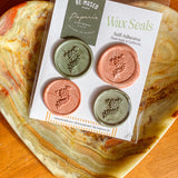 Wildflower Sprig Wax Seals – Green Pink Mix