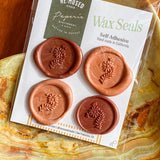 Wildflower Sprig Wax Seals – Peach Burgundy Mix