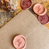 Wildflower Sprig Wax Seals – Peach Burgundy Mix
