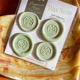 Wildflower Rosette Wax Seals – Milky Mint
