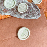 Wildflower Rosette Wax Seals – Milky Mint
