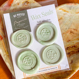 Wildflower Rosette Wax Seals – Milky Mint