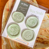 Wildflower Rosette Wax Seals – Milky Mint