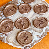 Wildflower Sprig Wax Seals – Platinum