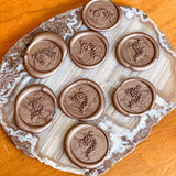 Wildflower Sprig Wax Seals – Platinum