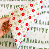 Winter Greens Gift Wrap Sheet-Double Sided