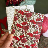 Carnation Pomegranate (green) A2 Greeting Card