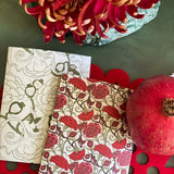 Carnation Pomegranate (green) A2 Greeting Card