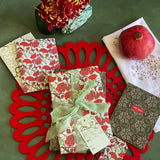 Carnation Pomegranate (green) A2 Greeting Card