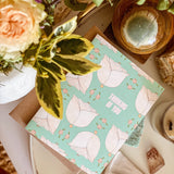 La Vie en Rose (teal) A2 Greeting Card