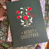 Poppy Boteh (Green) A2 Greeting Card