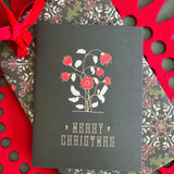 Poppy Boteh (Green) A2 Greeting Card