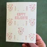 Poppy Boteh (Pink) A2 Greeting Card
