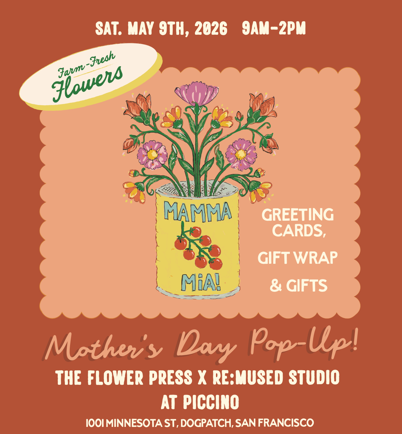 Mamma Mia Mother's Day Pop-Up in Dogpatch, SF 5/9/26
