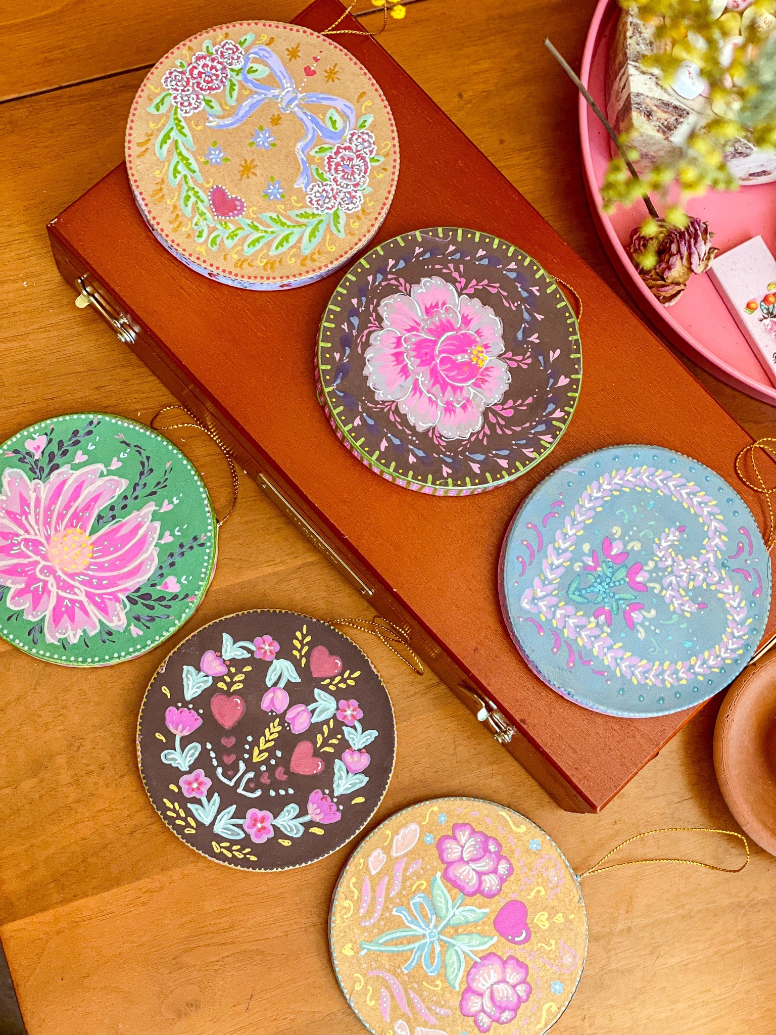 Hand-Painted Love Notes Ornaments