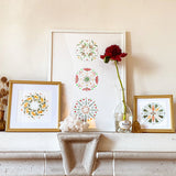 Original Painting - Citrus Solstice Wreath 8" x 8"