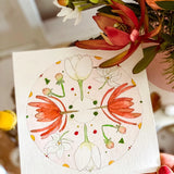 Original Painting - Winter Blooms 6" x 6"