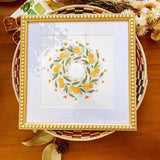 Original Painting - Citrus Solstice Wreath 8" x 8"